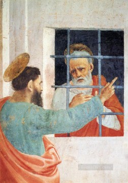 San Pedro visitado en la cárcel por San Pablo Christian Filippino Lippi Pinturas al óleo